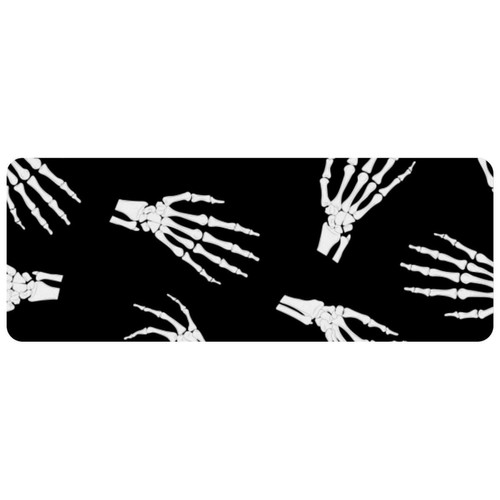 ownta - OWNTA Skeleton Hand Grand tapis de bureau à motif : tapis de jeu rectangulaire étendu de 11,8 x 31,3 pouces avec fond en caoutchouc antidérapant - adapté au bureau à domicile - grand tapis de souris ownta  - Nos Promotions et Ventes Flash