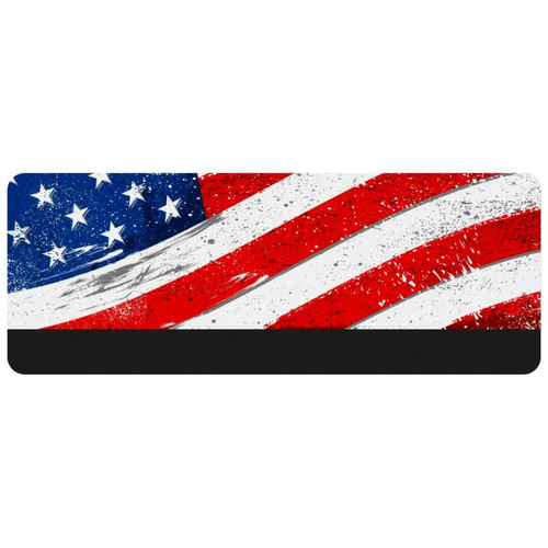 ownta - OWNTA American Flag with Rough Grunge Distressed Texture Grand tapis de bureau à motif : tapis de jeu rectangulaire étendu de 11,8 x 31,3 pouces avec fond en caoutchouc antidérapant - adapté au bureau à domicile - grand tapis de souris ownta  - Périphériques, réseaux et wifi