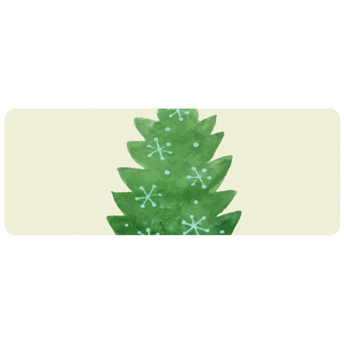 ownta - OWNTA Snowflake Christmas Tree-01 Grand tapis de bureau à motif : tapis de jeu rectangulaire étendu de 11,8 x 31,3 pouces avec fond en caoutchouc antidérapant - adapté au bureau à domicile - grand tapis de souris ownta  - Le meilleur de nos Marchands