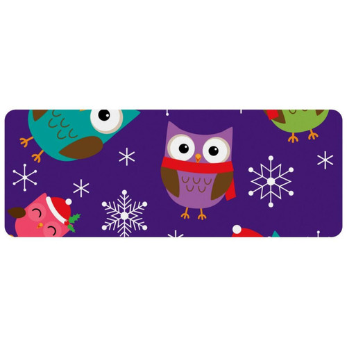 ownta - OWNTA Cute Owl Christmas Grand tapis de bureau à motif : tapis de jeu rectangulaire étendu de 11,8 x 31,3 pouces avec fond en caoutchouc antidérapant - adapté au bureau à domicile - grand tapis de souris ownta  - Périphériques, réseaux et wifi