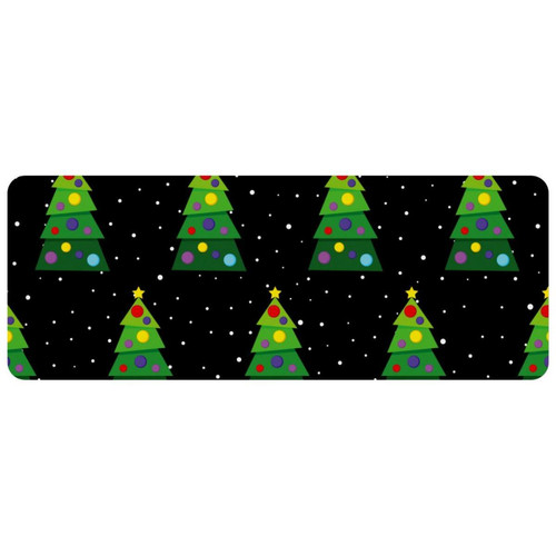 ownta - OWNTA Green Christmas Trees Grand tapis de bureau à motif : tapis de jeu rectangulaire étendu de 11,8 x 31,3 pouces avec fond en caoutchouc antidérapant - adapté au bureau à domicile - grand tapis de souris ownta  - Nos Promotions et Ventes Flash