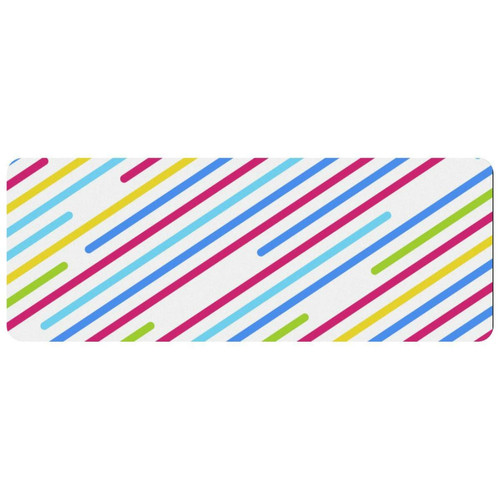 ownta - OWNTA Parallel Colorful Lines Grand tapis de bureau à motif : tapis de jeu rectangulaire étendu de 11,8 x 31,3 pouces avec fond en caoutchouc antidérapant - adapté au bureau à domicile - grand tapis de souris ownta  - Nos Promotions et Ventes Flash