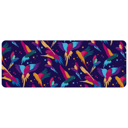 ownta - OWNTA Colorful Budgie Grand tapis de bureau à motif : tapis de jeu rectangulaire étendu de 11,8 x 31,3 pouces avec fond en caoutchouc antidérapant - adapté au bureau à domicile - grand tapis de souris ownta  - Nos Promotions et Ventes Flash