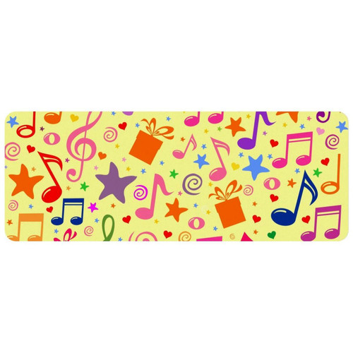 ownta - OWNTA Musical Notes Grand tapis de bureau à motif : tapis de jeu rectangulaire étendu de 11,8 x 31,3 pouces avec fond en caoutchouc antidérapant - adapté au bureau à domicile - grand tapis de souris ownta  - Périphériques, réseaux et wifi