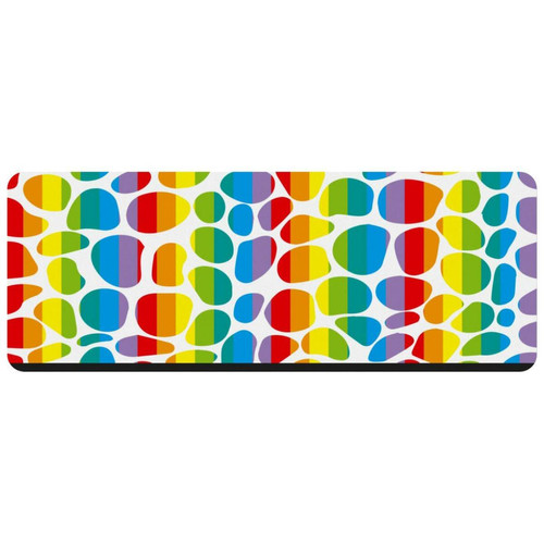 ownta - OWNTA Colorful Rainbow Leopard Grand tapis de bureau à motif : tapis de jeu rectangulaire étendu de 11,8 x 31,3 pouces avec fond en caoutchouc antidérapant - adapté au bureau à domicile - grand tapis de souris ownta  - Périphériques, réseaux et wifi