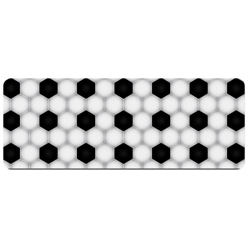ownta - OWNTA Black White Football Texture Grand tapis de bureau à motif : tapis de jeu rectangulaire étendu de 11,8 x 31,3 pouces avec fond en caoutchouc antidérapant - adapté au bureau à domicile - grand tapis de souris ownta  - Le meilleur de nos Marchands