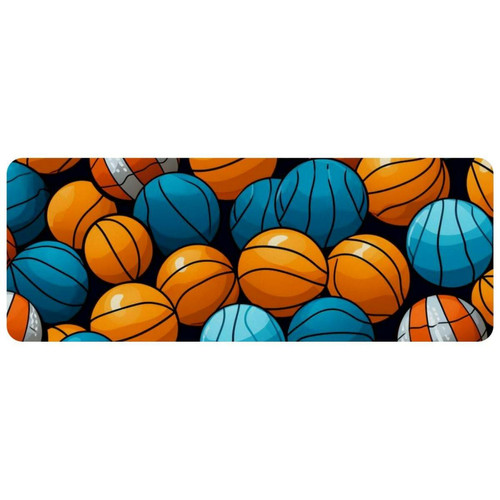 ownta - OWNTA Basketball Grand tapis de bureau à motif : tapis de jeu rectangulaire étendu de 11,8 x 31,3 pouces avec fond en caoutchouc antidérapant - adapté au bureau à domicile - grand tapis de souris ownta  - Périphériques, réseaux et wifi