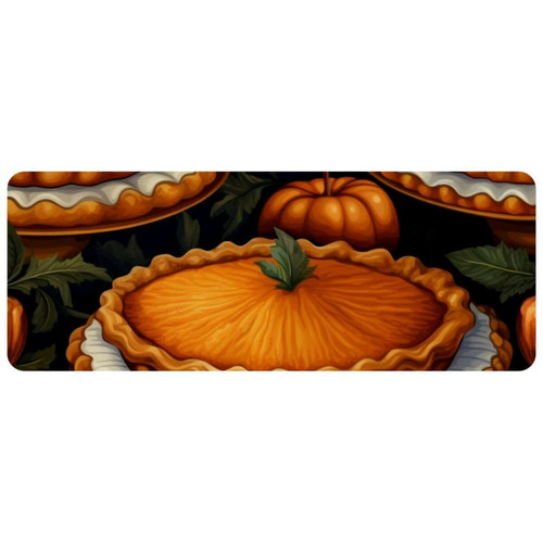 ownta - OWNTA Thanksgiving Pumpkin Pie Grand tapis de bureau à motif : tapis de jeu rectangulaire étendu de 11,8 x 31,3 pouces avec fond en caoutchouc antidérapant - adapté au bureau à domicile - grand tapis de souris ownta  - Le meilleur de nos Marchands