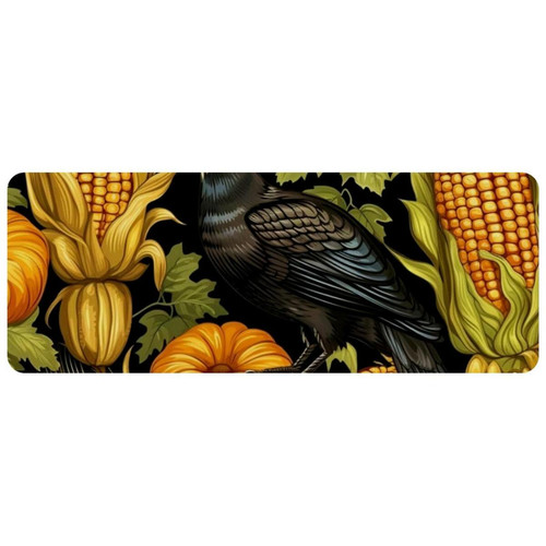 ownta - OWNTA Thanksgiving Corn Grand tapis de bureau à motif : tapis de jeu rectangulaire étendu de 11,8 x 31,3 pouces avec fond en caoutchouc antidérapant - adapté au bureau à domicile - grand tapis de souris ownta  - Le meilleur de nos Marchands