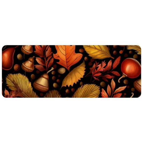 ownta - OWNTA Thanksgiving Acorns Grand tapis de bureau à motif : tapis de jeu rectangulaire étendu de 11,8 x 31,3 pouces avec fond en caoutchouc antidérapant - adapté au bureau à domicile - grand tapis de souris ownta - Tapis de souris