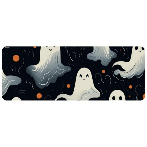 ownta - OWNTA Halloween Ghost Grand tapis de bureau à motif : tapis de jeu rectangulaire étendu de 11,8 x 31,3 pouces avec fond en caoutchouc antidérapant - adapté au bureau à domicile - grand tapis de souris ownta  - Le meilleur de nos Marchands