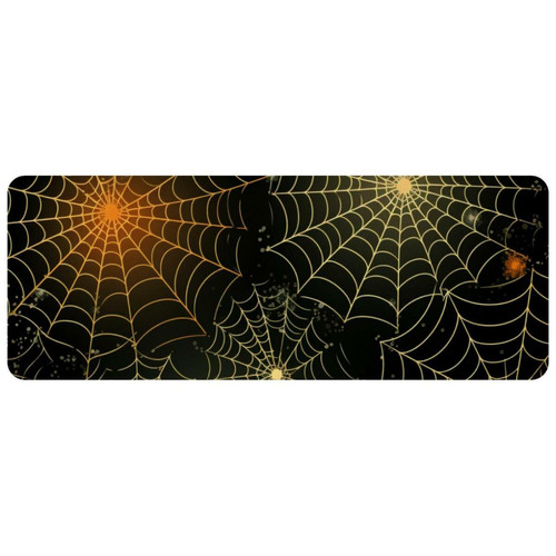 ownta - OWNTA Halloween Spider Web Grand tapis de bureau à motif : tapis de jeu rectangulaire étendu de 11,8 x 31,3 pouces avec fond en caoutchouc antidérapant - adapté au bureau à domicile - grand tapis de souris ownta  - Nos Promotions et Ventes Flash
