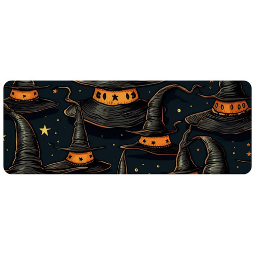ownta - OWNTA Halloween Witch Hat Grand tapis de bureau à motif : tapis de jeu rectangulaire étendu de 11,8 x 31,3 pouces avec fond en caoutchouc antidérapant - adapté au bureau à domicile - grand tapis de souris ownta  - Périphériques, réseaux et wifi