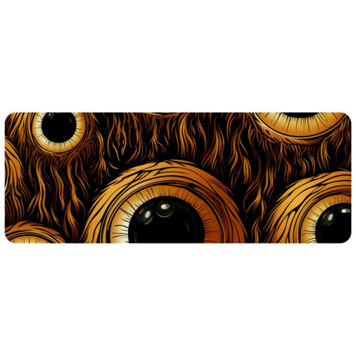 ownta - OWNTA Halloween Eyeballs Grand tapis de bureau à motif : tapis de jeu rectangulaire étendu de 11,8 x 31,3 pouces avec fond en caoutchouc antidérapant - adapté au bureau à domicile - grand tapis de souris ownta  - Périphériques, réseaux et wifi