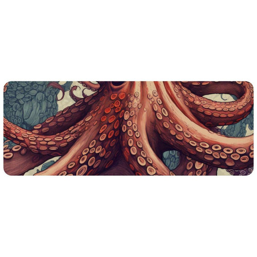 ownta - OWNTA Octopus Grand tapis de bureau à motif : tapis de jeu rectangulaire étendu de 11,8 x 31,3 pouces avec fond en caoutchouc antidérapant - adapté au bureau à domicile - grand tapis de souris ownta  - Périphériques, réseaux et wifi