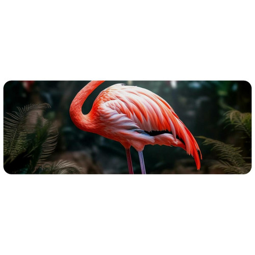 ownta - OWNTA Flamingo Grand tapis de bureau à motif : tapis de jeu rectangulaire étendu de 11,8 x 31,3 pouces avec fond en caoutchouc antidérapant - adapté au bureau à domicile - grand tapis de souris ownta  - Nos Promotions et Ventes Flash