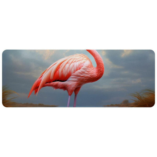 ownta - OWNTA Flamingo Grand tapis de bureau à motif : tapis de jeu rectangulaire étendu de 11,8 x 31,3 pouces avec fond en caoutchouc antidérapant - adapté au bureau à domicile - grand tapis de souris ownta  - Le meilleur de nos Marchands