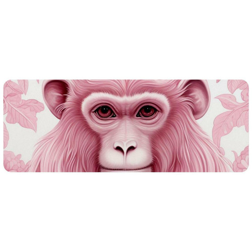 ownta - OWNTA Pink Monkey Orangutan Grand tapis de bureau à motif : tapis de jeu rectangulaire étendu de 11,8 x 31,3 pouces avec fond en caoutchouc antidérapant - adapté au bureau à domicile - grand tapis de souris ownta  - Périphériques, réseaux et wifi