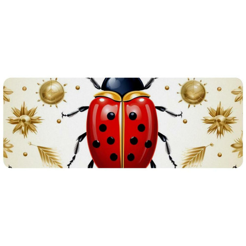 ownta - OWNTA Ladybug Grand tapis de bureau à motif : tapis de jeu rectangulaire étendu de 11,8 x 31,3 pouces avec fond en caoutchouc antidérapant - adapté au bureau à domicile - grand tapis de souris ownta  - Le meilleur de nos Marchands