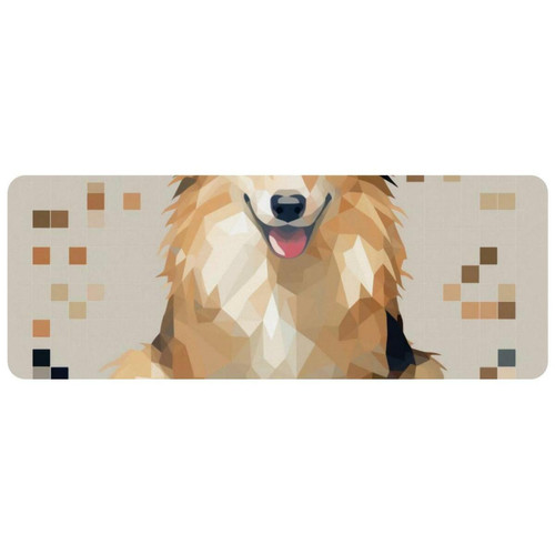 ownta - OWNTA Pixel Dog Grand tapis de bureau à motif : tapis de jeu rectangulaire étendu de 11,8 x 31,3 pouces avec fond en caoutchouc antidérapant - adapté au bureau à domicile - grand tapis de souris ownta  - Nos Promotions et Ventes Flash