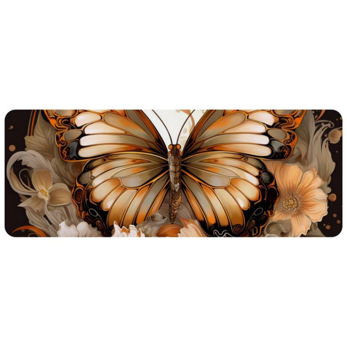 ownta - OWNTA Fission Butterfly Grand tapis de bureau à motif : tapis de jeu rectangulaire étendu de 11,8 x 31,3 pouces avec fond en caoutchouc antidérapant - adapté au bureau à domicile - grand tapis de souris ownta  - Nos Promotions et Ventes Flash