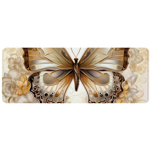 ownta - OWNTA Fission Butterfly Grand tapis de bureau à motif : tapis de jeu rectangulaire étendu de 11,8 x 31,3 pouces avec fond en caoutchouc antidérapant - adapté au bureau à domicile - grand tapis de souris ownta  - Nos Promotions et Ventes Flash