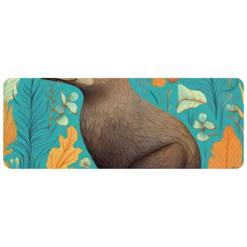 ownta - OWNTA Platypus Grand tapis de bureau à motif : tapis de jeu rectangulaire étendu de 11,8 x 31,3 pouces avec fond en caoutchouc antidérapant - adapté au bureau à domicile - grand tapis de souris ownta  - Tapis de souris