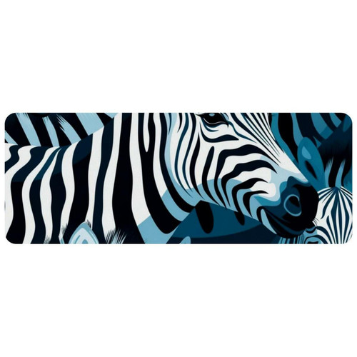 ownta - OWNTA Zebra Grand tapis de bureau à motif : tapis de jeu rectangulaire étendu de 11,8 x 31,3 pouces avec fond en caoutchouc antidérapant - adapté au bureau à domicile - grand tapis de souris ownta  - Le meilleur de nos Marchands