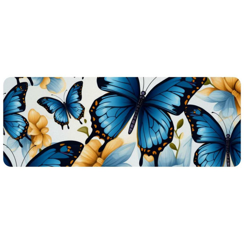 ownta - OWNTA Colorful Butterfly Grand tapis de bureau à motif : tapis de jeu rectangulaire étendu de 11,8 x 31,3 pouces avec fond en caoutchouc antidérapant - adapté au bureau à domicile - grand tapis de souris ownta  - Périphériques, réseaux et wifi