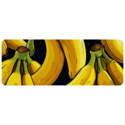 ownta - OWNTA Banana Grand tapis de bureau à motif : tapis de jeu rectangulaire étendu de 11,8 x 31,3 pouces avec fond en caoutchouc antidérapant - adapté au bureau à domicile - grand tapis de souris ownta  - Périphériques, réseaux et wifi