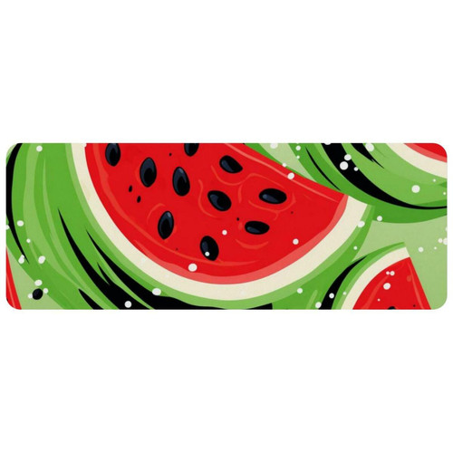 ownta - OWNTA Watermelon Grand tapis de bureau à motif : tapis de jeu rectangulaire étendu de 11,8 x 31,3 pouces avec fond en caoutchouc antidérapant - adapté au bureau à domicile - grand tapis de souris ownta  - Tapis de souris