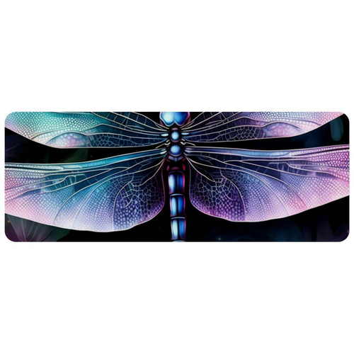 ownta - OWNTA Dragonfly Grand tapis de bureau à motif : tapis de jeu rectangulaire étendu de 11,8 x 31,3 pouces avec fond en caoutchouc antidérapant - adapté au bureau à domicile - grand tapis de souris ownta  - Nos Promotions et Ventes Flash