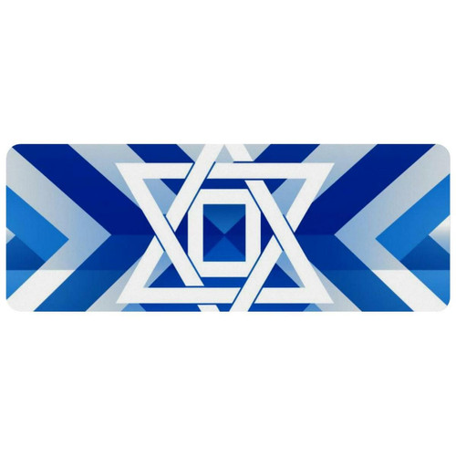 ownta - OWNTA Israeli Flag Grand tapis de bureau à motif : tapis de jeu rectangulaire étendu de 11,8 x 31,3 pouces avec fond en caoutchouc antidérapant - adapté au bureau à domicile - grand tapis de souris ownta  - Périphériques, réseaux et wifi