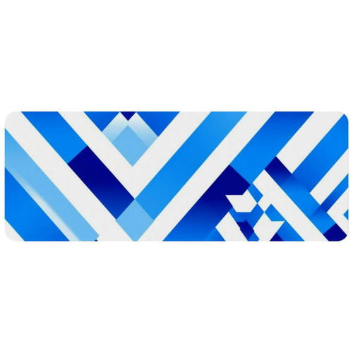 ownta - OWNTA Israeli Flag Grand tapis de bureau à motif : tapis de jeu rectangulaire étendu de 11,8 x 31,3 pouces avec fond en caoutchouc antidérapant - adapté au bureau à domicile - grand tapis de souris ownta  - Nos Promotions et Ventes Flash