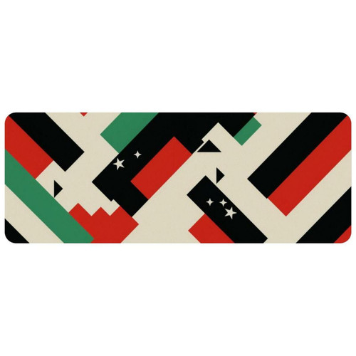 ownta - OWNTA Palestine Flag Grand tapis de bureau à motif : tapis de jeu rectangulaire étendu de 11,8 x 31,3 pouces avec fond en caoutchouc antidérapant - adapté au bureau à domicile - grand tapis de souris ownta  - Nos Promotions et Ventes Flash