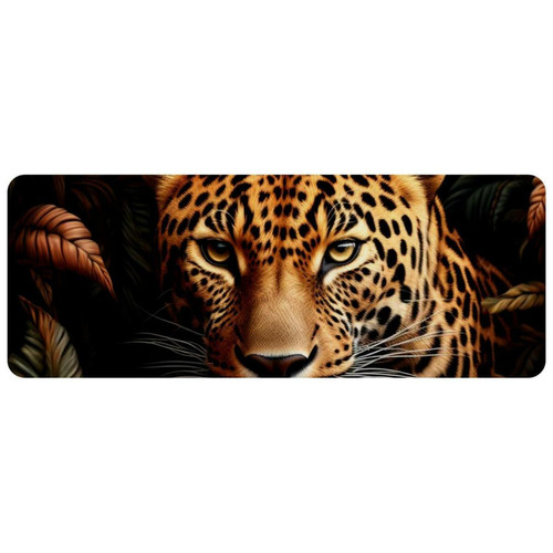 ownta - OWNTA Leopard Grand tapis de bureau à motif : tapis de jeu rectangulaire étendu de 11,8 x 31,3 pouces avec fond en caoutchouc antidérapant - adapté au bureau à domicile - grand tapis de souris ownta  - Périphériques, réseaux et wifi