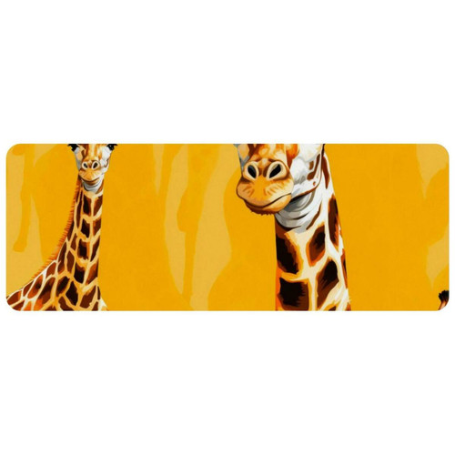 ownta - OWNTA Giraffe Grand tapis de bureau à motif : tapis de jeu rectangulaire étendu de 11,8 x 31,3 pouces avec fond en caoutchouc antidérapant - adapté au bureau à domicile - grand tapis de souris ownta  - Tapis de souris Gaming