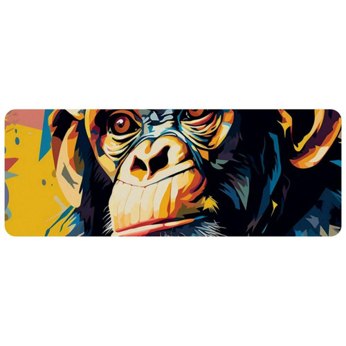 ownta - OWNTA Monkey Grand tapis de bureau à motif : tapis de jeu rectangulaire étendu de 11,8 x 31,3 pouces avec fond en caoutchouc antidérapant - adapté au bureau à domicile - grand tapis de souris ownta  - Périphériques, réseaux et wifi