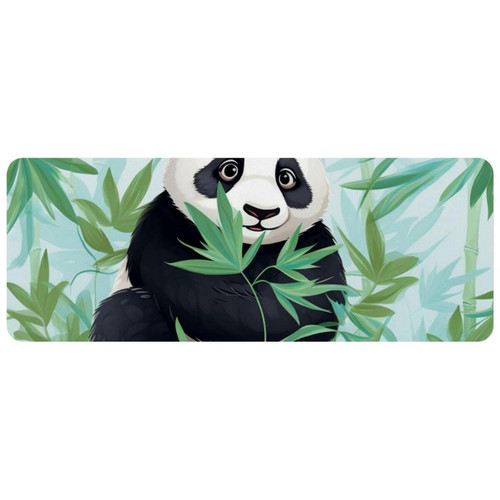 ownta - OWNTA Panda Grand tapis de bureau à motif : tapis de jeu rectangulaire étendu de 11,8 x 31,3 pouces avec fond en caoutchouc antidérapant - adapté au bureau à domicile - grand tapis de souris ownta  - Nos Promotions et Ventes Flash
