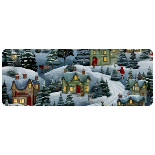 ownta - OWNTA Christmas Grand tapis de bureau à motif : tapis de jeu rectangulaire étendu de 11,8 x 31,3 pouces avec fond en caoutchouc antidérapant - adapté au bureau à domicile - grand tapis de souris ownta  - Le meilleur de nos Marchands