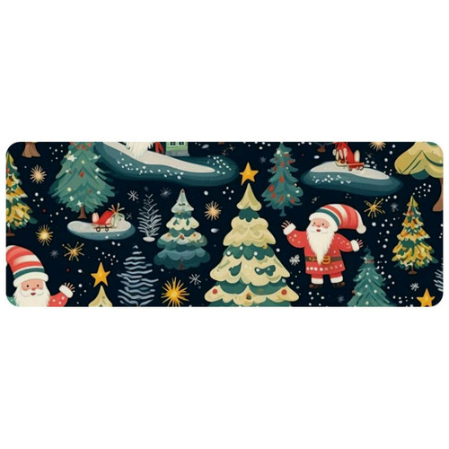 ownta - OWNTA Christmas Grand tapis de bureau à motif : tapis de jeu rectangulaire étendu de 11,8 x 31,3 pouces avec fond en caoutchouc antidérapant - adapté au bureau à domicile - grand tapis de souris ownta  - Tapis de souris