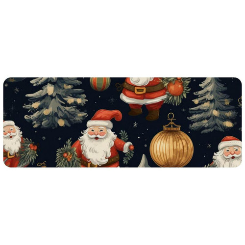 ownta - OWNTA Christmas Grand tapis de bureau à motif : tapis de jeu rectangulaire étendu de 11,8 x 31,3 pouces avec fond en caoutchouc antidérapant - adapté au bureau à domicile - grand tapis de souris ownta  - Tapis de souris