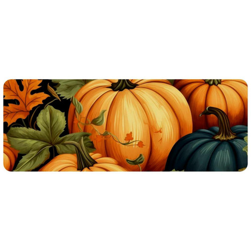 ownta - OWNTA Thanksgiving Pumpkin Leaves Grand tapis de bureau à motif : tapis de jeu rectangulaire étendu de 11,8 x 31,3 pouces avec fond en caoutchouc antidérapant - adapté au bureau à domicile - grand tapis de souris ownta  - Nos Promotions et Ventes Flash