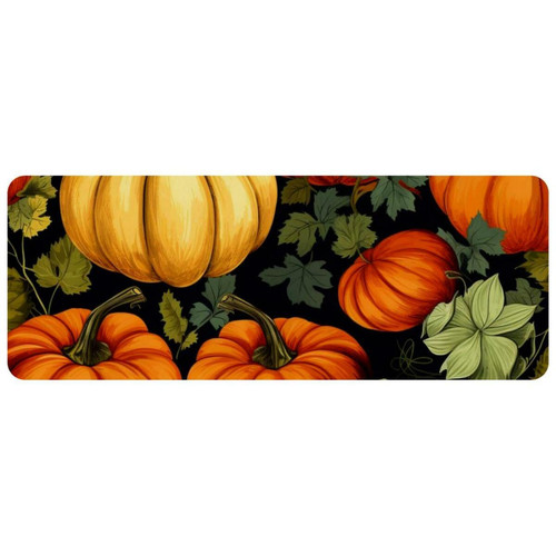 ownta - OWNTA Thanksgiving Pumpkin Grand tapis de bureau à motif : tapis de jeu rectangulaire étendu de 11,8 x 31,3 pouces avec fond en caoutchouc antidérapant - adapté au bureau à domicile - grand tapis de souris ownta  - Nos Promotions et Ventes Flash