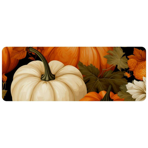 ownta - OWNTA Thanksgiving Pumpkin Grand tapis de bureau à motif : tapis de jeu rectangulaire étendu de 11,8 x 31,3 pouces avec fond en caoutchouc antidérapant - adapté au bureau à domicile - grand tapis de souris ownta  - Nos Promotions et Ventes Flash