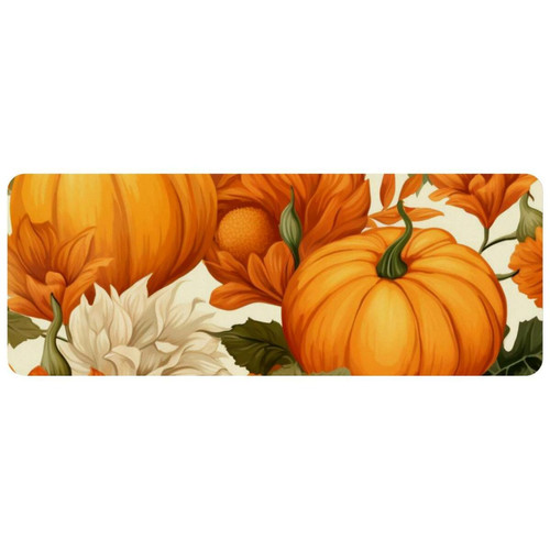 ownta - OWNTA Thanksgiving Pumpkin Grand tapis de bureau à motif : tapis de jeu rectangulaire étendu de 11,8 x 31,3 pouces avec fond en caoutchouc antidérapant - adapté au bureau à domicile - grand tapis de souris ownta  - Le meilleur de nos Marchands