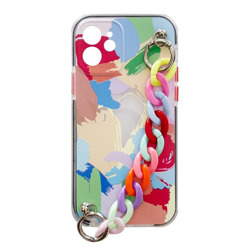 Ozzzo - coque couleur chain coque gel souple et elastique avec pendentif chaine pour iphone 13 mini multicolore (4) Ozzzo  - Coques Smartphones Coque, étui smartphone