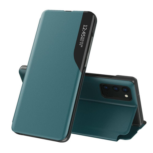 Ozzzo - eco cuir view coque elegant livre avec kickstand pour samsung galaxy a72 4g green Ozzzo  - Coque Galaxy S6 Coque, étui smartphone