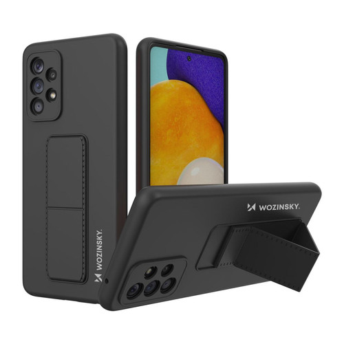 Ozzzo - wozinsky kickstand coque silicone stand cover pour samsung galaxy a73 noir Ozzzo  - Accessoires Samsung Galaxy J Accessoires et consommables