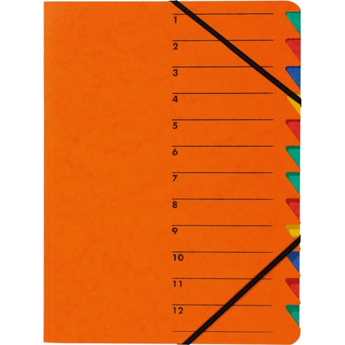PAGNA - PAGNA trieur 'EASY', A4, carton, 12 compartiments, orange () PAGNA  - ASD